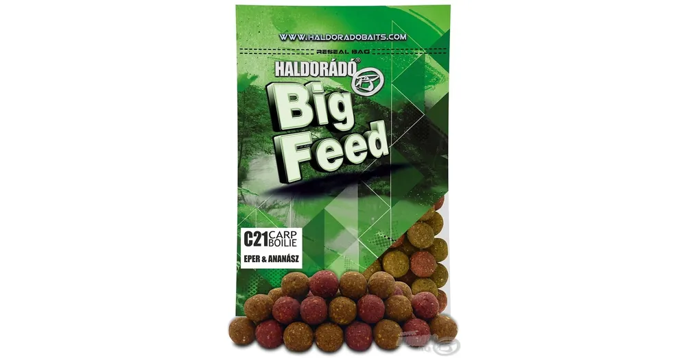Express Levering Haldorádó Big Feed - C21 Boilie - Eper & Ananász