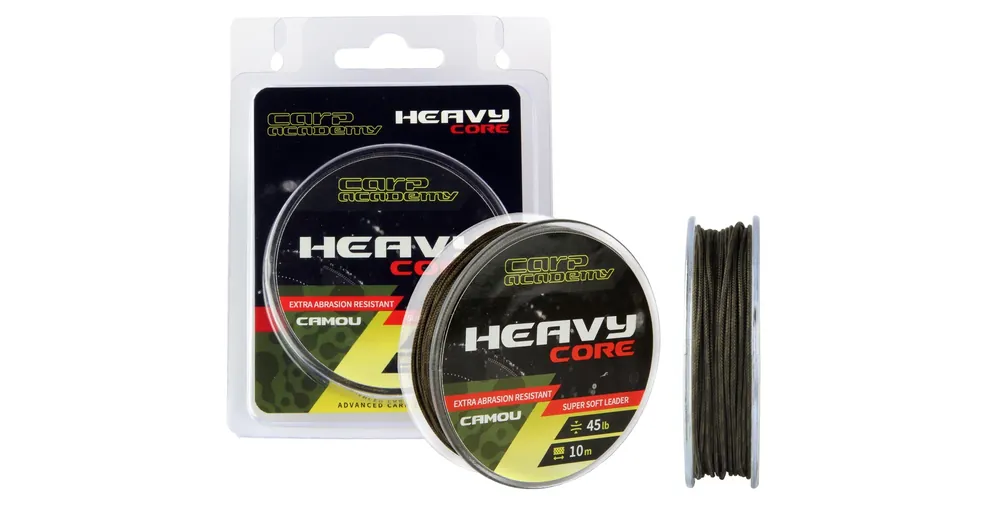 CARP ACADEMY Heavy Core 10m 35lb Camo Gratis Retour
