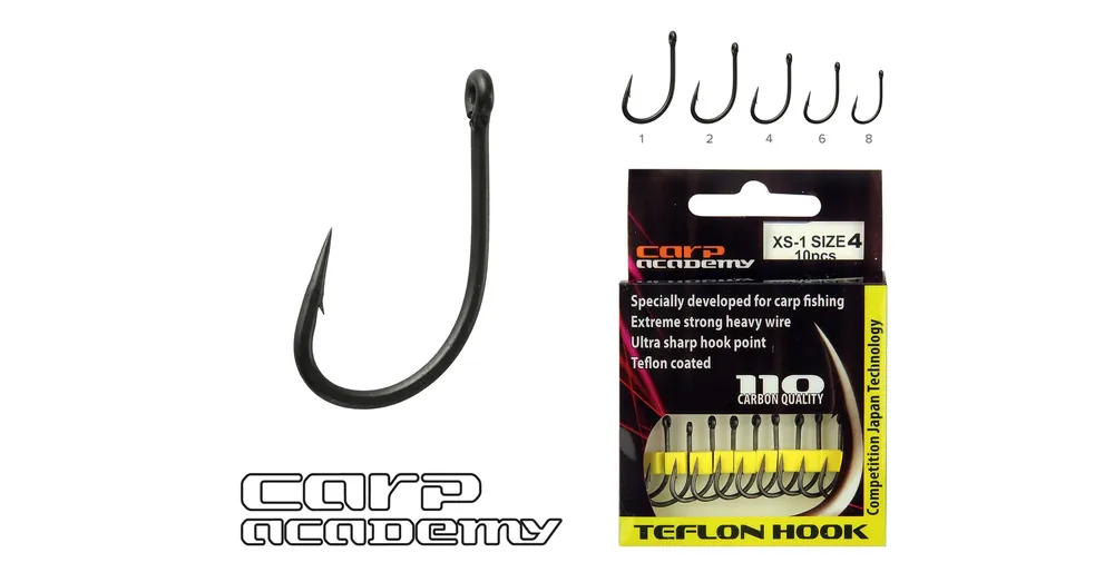CARP ACADEMY Teflon Hook XS-1 6-os AKCIÓ -50% Meest Verkocht
