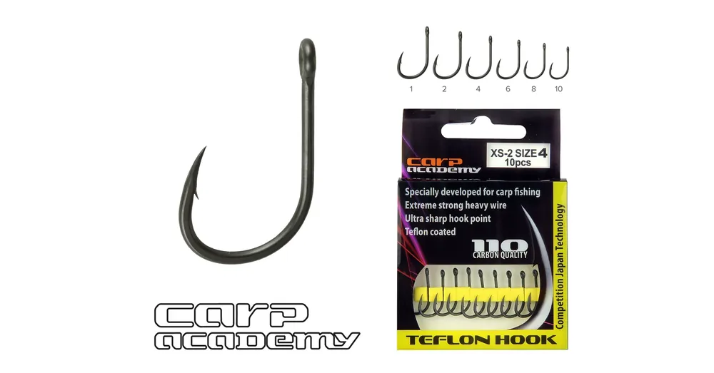 Actieprijs CARP ACADEMY Teflon Hook XS-2 1-es AKCIÓ -50%