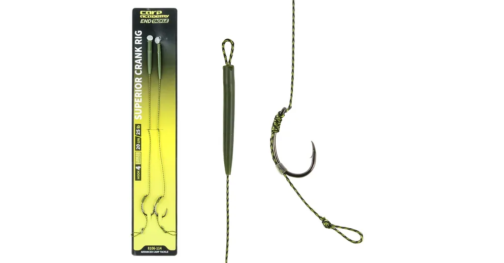 CARP ACADEMY CRANK hook rig pontyozó előke 4-es méret 2db/cs Populair