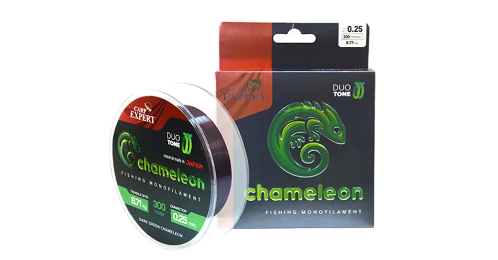 Voordeelprijs CARP EXPERT CHAMELEON 300M/SPOOL SHINY DARK GREEN 0.20MM 5,22KG