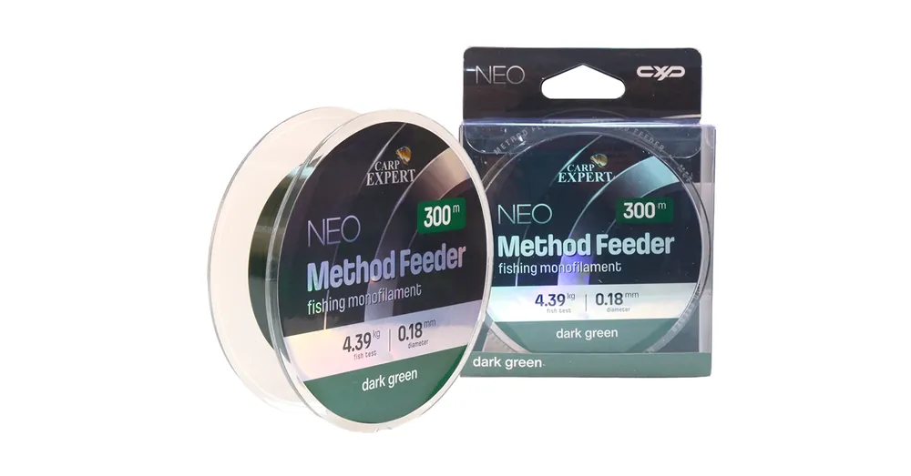 Korting CARP EXPERT NEO METHOD FEEDER 0,18MM 300MDOUBLE DARK GREEN 4,39KG