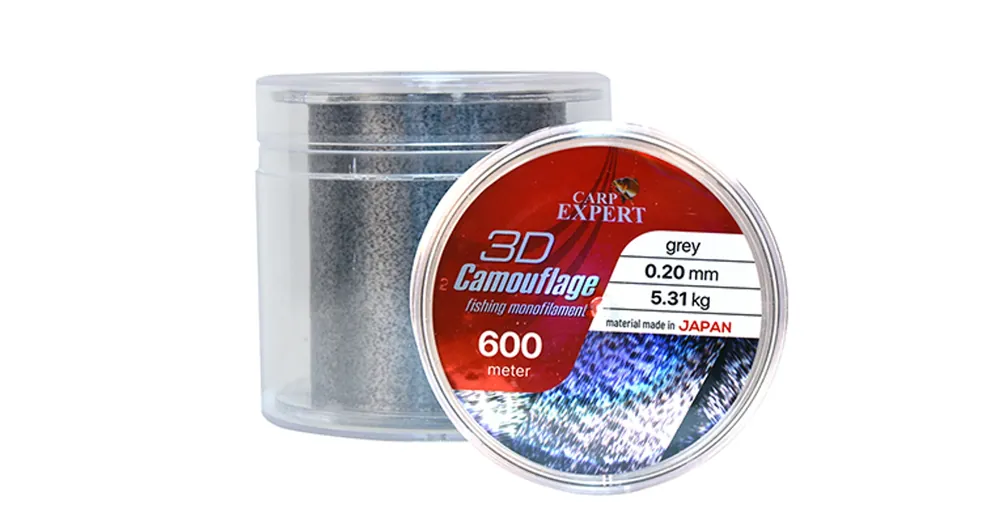 Beste Prijs CARP EXPERT 3D CAMOUFLAGE GREY 0,35MM 600MGREY + BLACK 3D CAMOUFLAGE 15,11KG