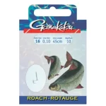 Veilige Betaling Gamakatsu ROACH 1050N 16-0.10MM 45CM előkötött bodorkázó horog