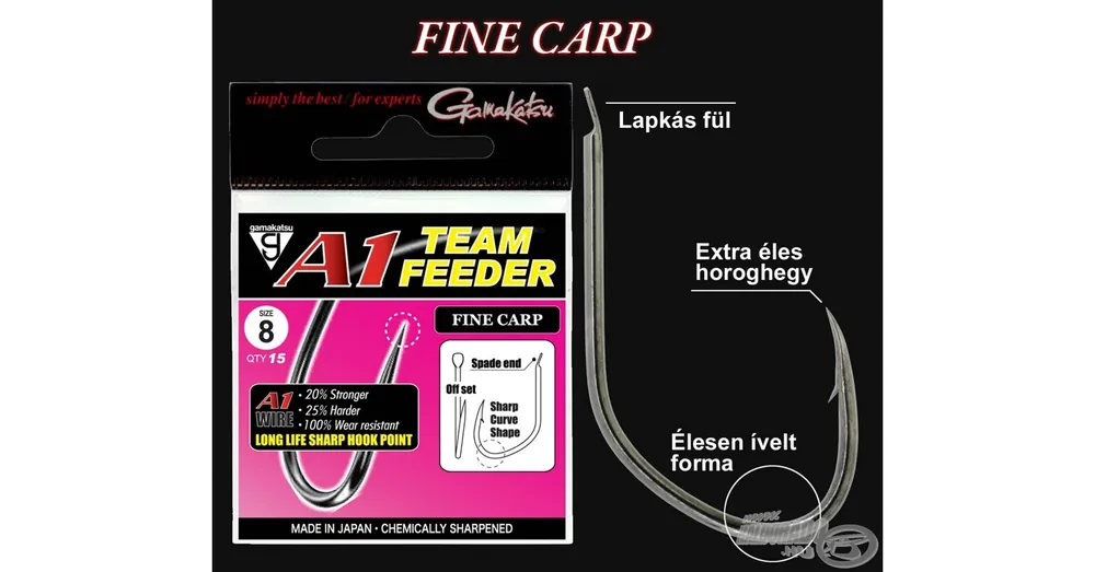 Weekendaanbieding Gamakatsu A1 TEAM FEEDER HOOKS FINE CARP 8-as